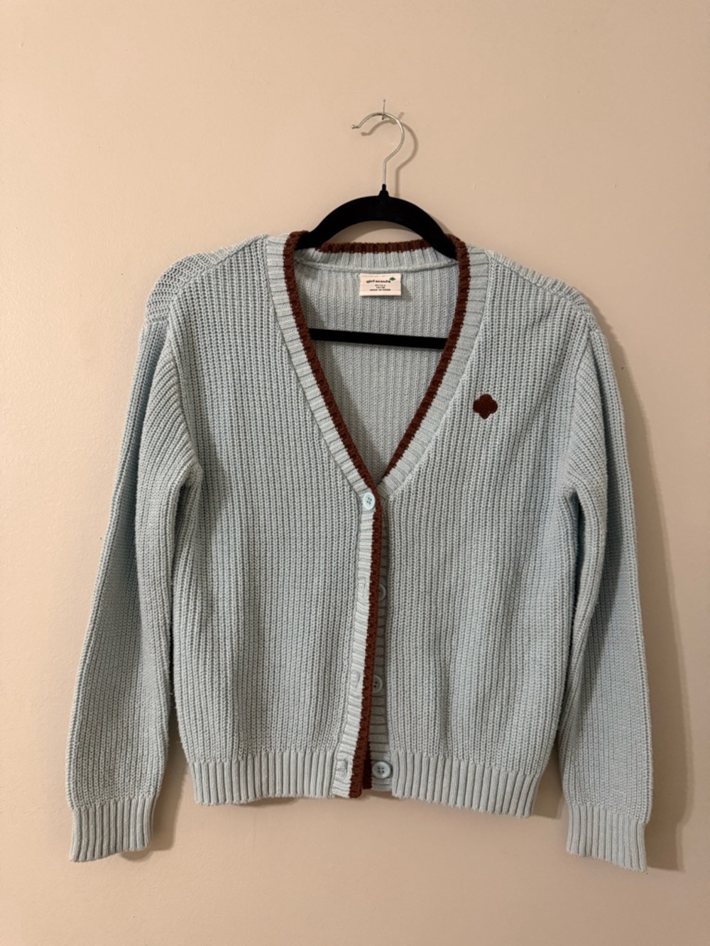 Girl Scouts Brownie Cardigan Blue Lv
